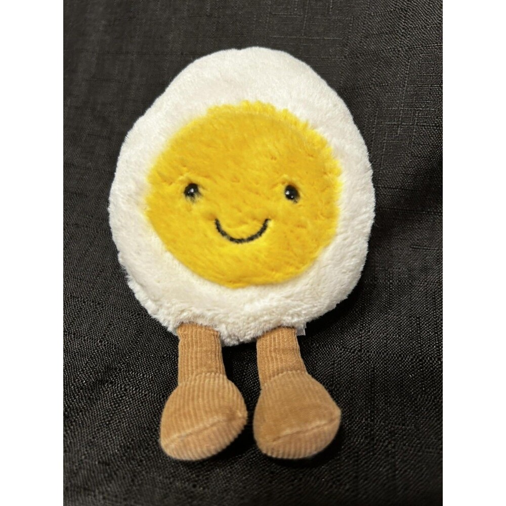 Jellycat London Amuseables Boiled Egg Happy Stuffed Toy, Small 5.5 inches